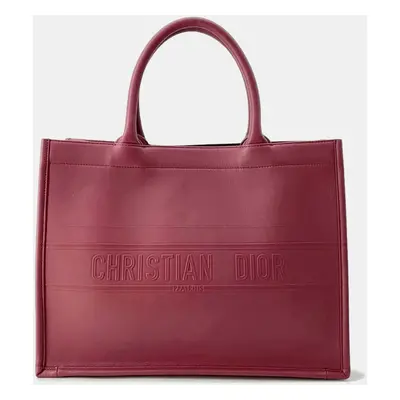 Christian Dior Calf Leather Book Medium Tote Bag