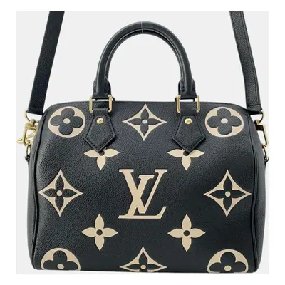 Louis Vuitton Black Monogram Empreinte Speedy Bandouliere Handbag