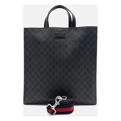 Gucci Black PVC Gucci Soft GG Supreme Tote Bag