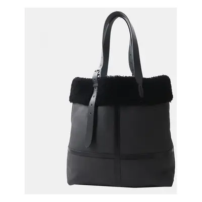 Hermes Black Leather Etrivier Aviator Tote Bag