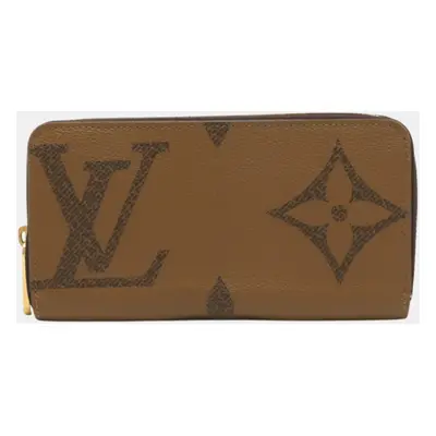 Louis Vuitton Brown Canvas Monogram Giant Reverse Zippy Wallet