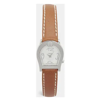 Aigner Silver Stainless Steel Leather Verona A01200 Women's Wristwatch