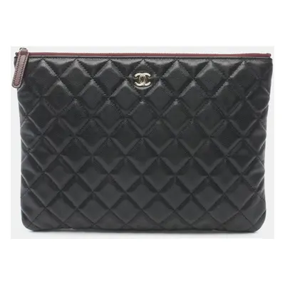 Chanel Medium Quilted Caviar O Case Clutch