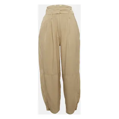 Givenchy Green Crepe High-Waisted Tapered Military Trousers