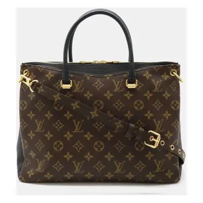 Louis Vuitton Noir Black Monogram Pallas Tote Bag