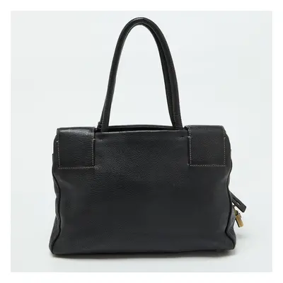 Prada Black Leather Vintage Satchel