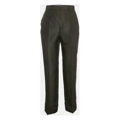 Gucci Black Silk Straight -Leg Trousers