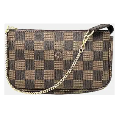 Louis Vuitton Brown Canvas Mini Pochette Accessoires Clutch