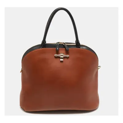 Givenchy Brown/Black Leather Obsedia Satchel