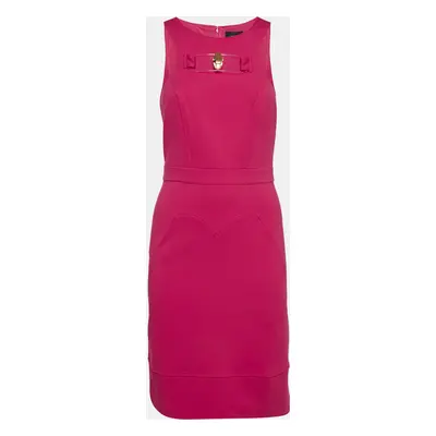 Just Cavalli Pink Jersey Embellished Sleeveless Short Dress