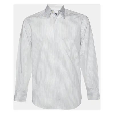 Dolce & Gabbana Light Blue Pinstripe Cotton Shirt