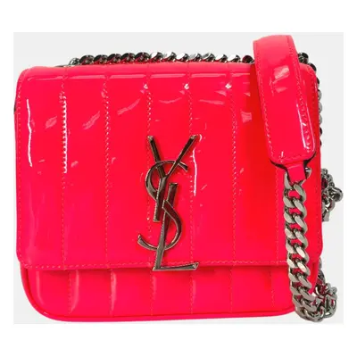 Saint Laurent Pink Leather Chain Crossbody Bag