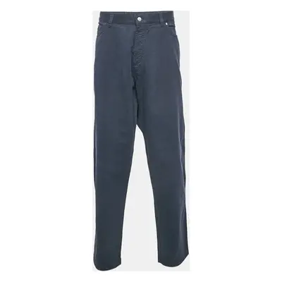 Ermenegildo Zegna Navy Blue Cotton Drill Trousers 4XL