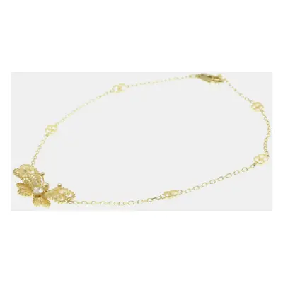 Gucci 18K Yellow Gold Diamond Butterfly Diamond Bracelet