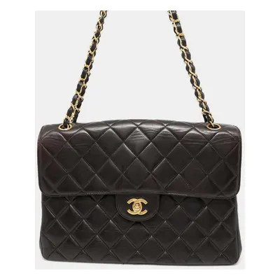 Chanel Black Lambskin Double Face Matelasse chain shoulder bag