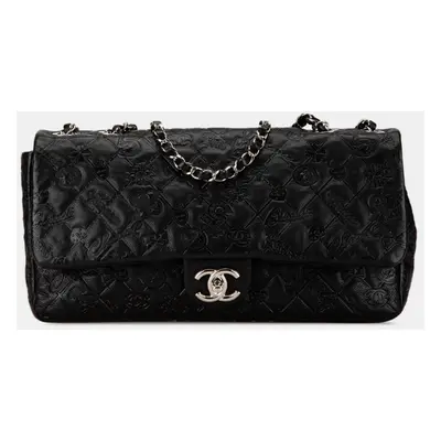 Chanel Black Leather Icon Shoulder Bag