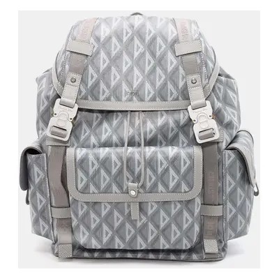 Dior Gray Pvc Calf Leather Hit The Road Cd Diamond Backpack Size Large