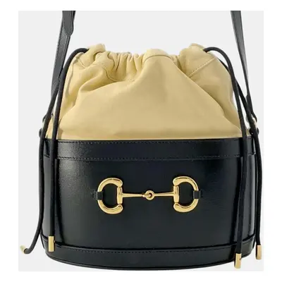 Gucci Black Horsebit Bucket Shoulder Bag