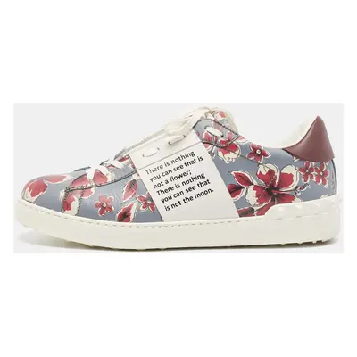 Valentino Multicolor Leather Lace Up Sneakers Size