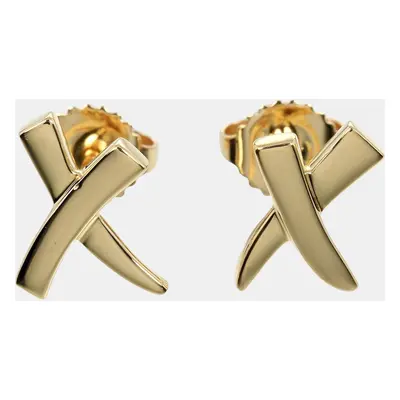 Tiffany & Co. 18K Yellow Gold Kiss Stud Earrings