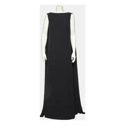 Valentino Black Silk Crepe Sleeveless Maxi Dress