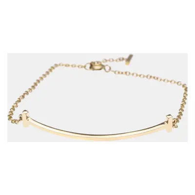 Tiffany & Co. 18K Rose Gold T Smile Chain Bracelet