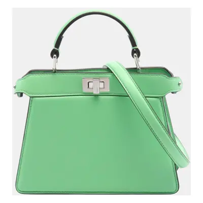 Fendi Green Leather Peekaboo ISeeU Handbag