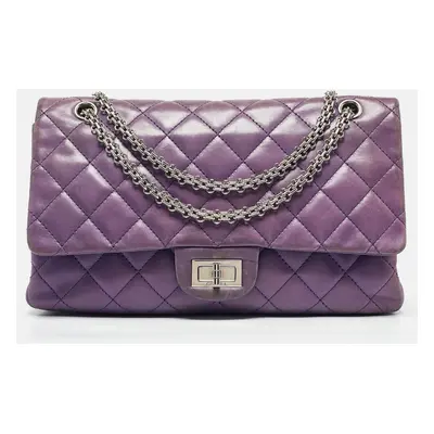 Chanel Purple Quilted Leather Classic Reissue 2.55 Flap Bag