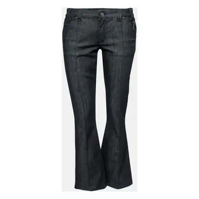 Just Cavalli Black Denim Flared Jeans M/ Waist: 32"