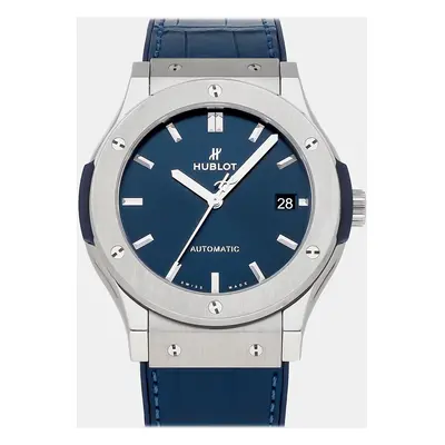 Hublot Blue Stainless Steel Classic Fusion 511.NX.7170.LR Automatic Men's Wristwatch mm