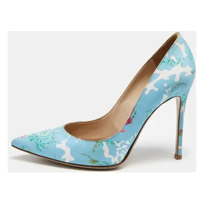 Gianvito Rossi Multicolor Floral Print Fabric Lisa Ponker Pumps Size