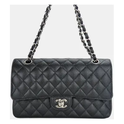 Chanel Black Leather Caviar Skin Matrasse Shoulder Bag