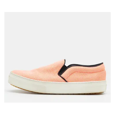 Celine Orange Canvas Slip On Sneakers Size