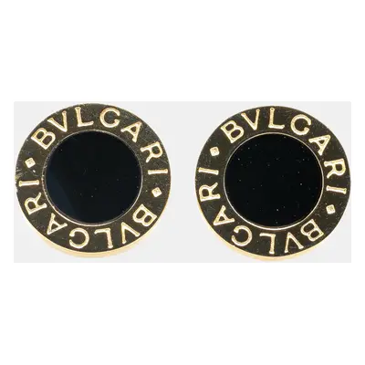 Bvlgari 18K Yellow Gold Onyx Bvlgari Bvlgari Stud Earrings