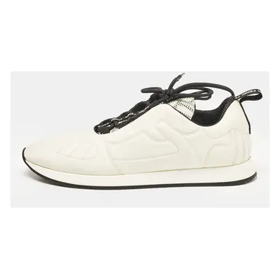 Fendi White Nylon FFreedom Low Top Sneakers Size