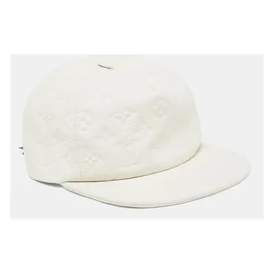 Louis Vuitton X Virgil Abloh Limited Edition White Casquette Monogram Quill Baseball Cap One Siz