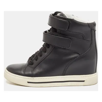 Marc by Marc Jacobs Black Leather High Top Sneakers Size