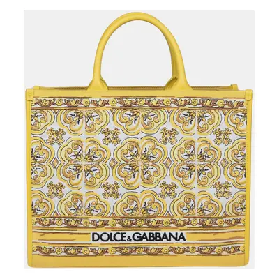 Dolce & Gabbana Yellow Medium Dg Daily Shopping Bag