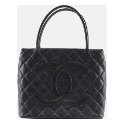 Chanel Black Caviar Skin Tote Bag