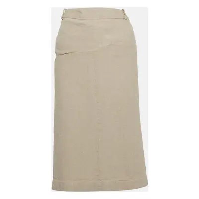 Jacquemus Beige Linen Cross-Over Waist Skirt