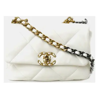 Chanel White Cream Chanel Chain Shoulder Bag