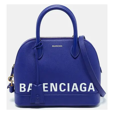 Balenciaga Blue Leather Ville Bag