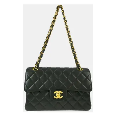 Chanel Black Lambskin Double Sided Classic Flap Shoulder Bag