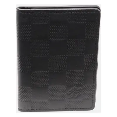 Louis Vuitton Black Canvas Leather Organizer De Poche Card Case