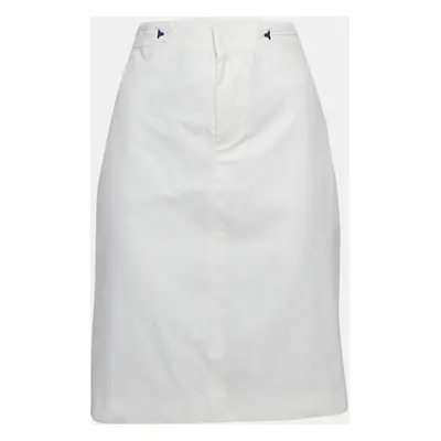 Polo Ralph Lauren White Cotton Lace-Up Pencil Skirt