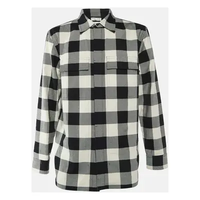 Bottega Veneta Monochrome Checked Cotton Oversized Shirt