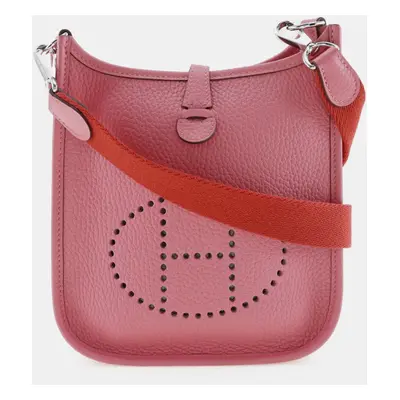 Hermes Pink Leather Evelyne Tpm Shoulder Bag