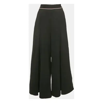 Stella McCartney Black Wool Pleated Wide Leg Pants