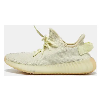 Yeezy x Adidas Light Yellow Knit Fabric Boost V2 Butter Sneakers Size