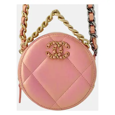 Chanel Lambskin Round Coco Mark Chain Shoulder Bag